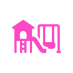 Playground icon white background circle