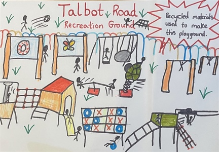 schoolchild’s design chosen for playground sign to promote it’s sustainable features