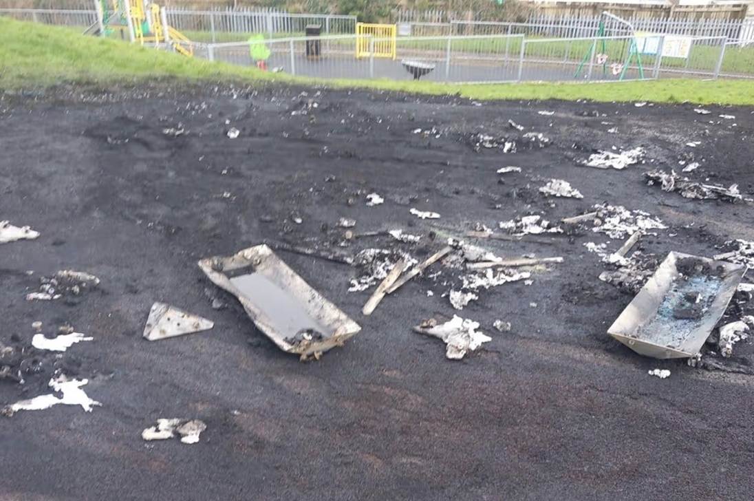 arson damages village playground causing €30,000 in losses