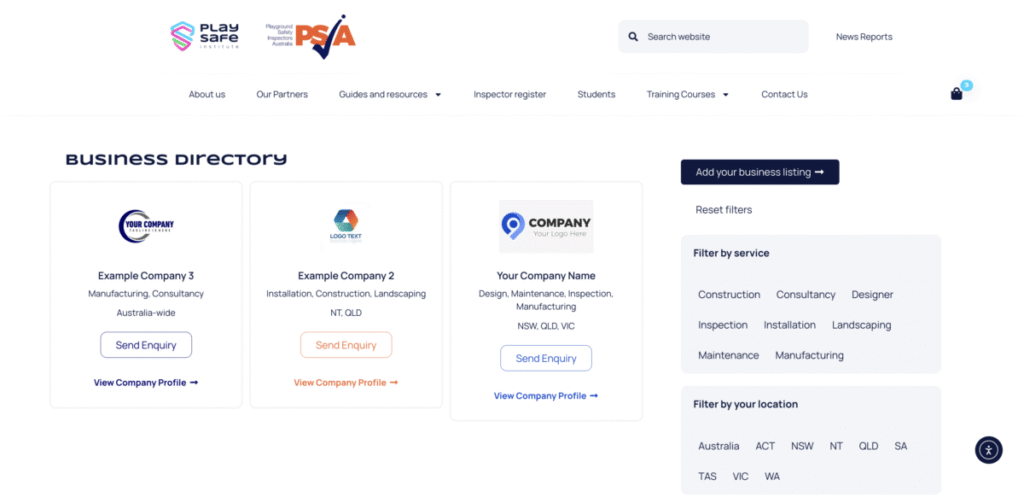 example business listings directory
