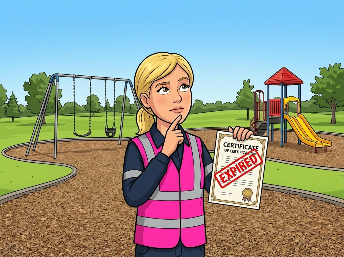 Expired certification at playground