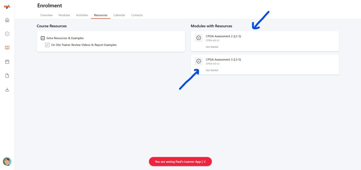 How to Find Your Resources & Templates on the Student Portal Resources for CPSIA assessments