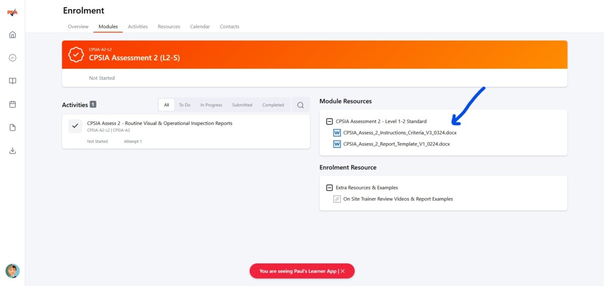 How to Find Your Resources & Templates on the Student Portal Module resources and activities.