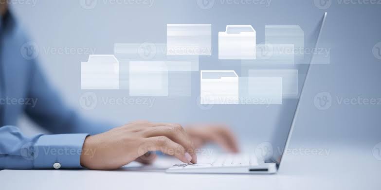 Digital filing system on laptop